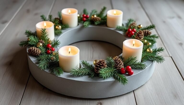 entdecken sie kreative ideen für einen einzigartigen adventskranz aus beton im jahr 2025. in unserem diy-leitfaden erfahren sie, wie sie diesen modernen und stilvollen kranz selbst gestalten können, um ihr zuhause in der weihnachtszeit zu verschönern.