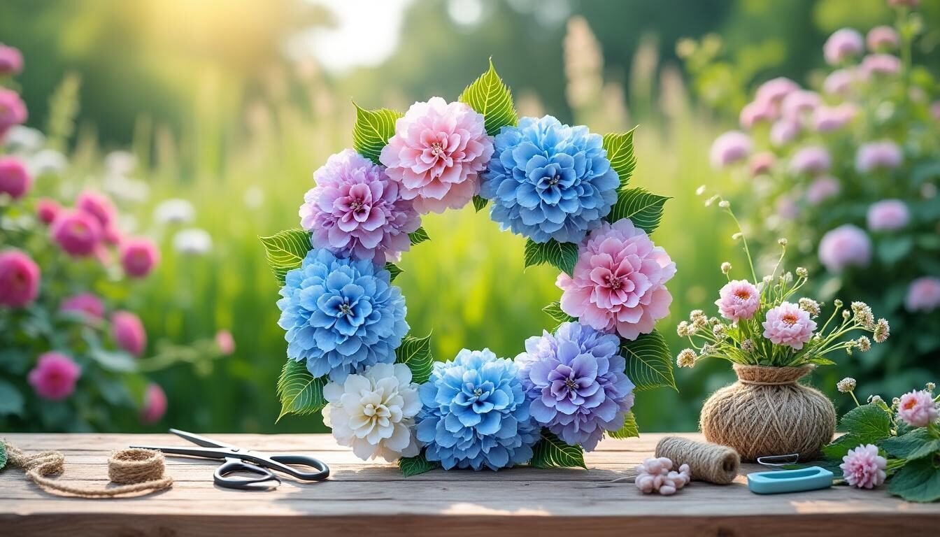 entdecken sie die schönsten tipps und techniken für 2025, um einen bezaubernden hortensienkranz zu binden. lassen sie sich inspirieren und kreieren sie einen einzigartigen kranz, der ihren wohnraum verschönert.
