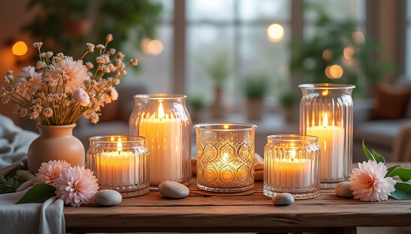 entdecken sie kreative ideen, wie sie kerzengläser stimmungsvoll dekorieren können. verleihen sie ihrem zuhause mit einzigartiger deko für kerzen eine gemütliche atmosphäre.