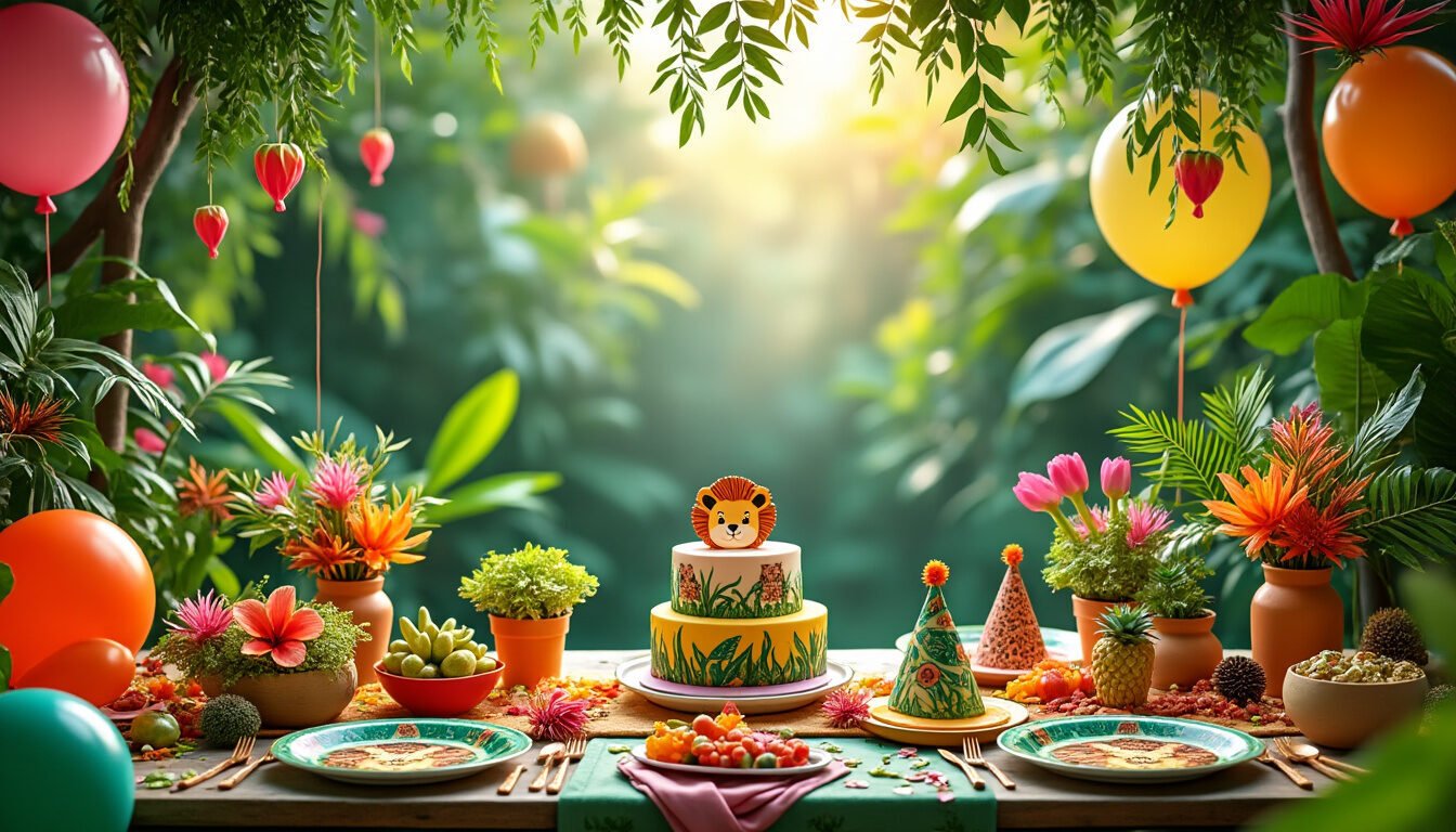 entdecken sie kreative ideen und tipps für eine gelungene dschungel geburtstag deko. so wird ihre nächste party zum unvergesslichen abenteuer für kinder und erwachsene!