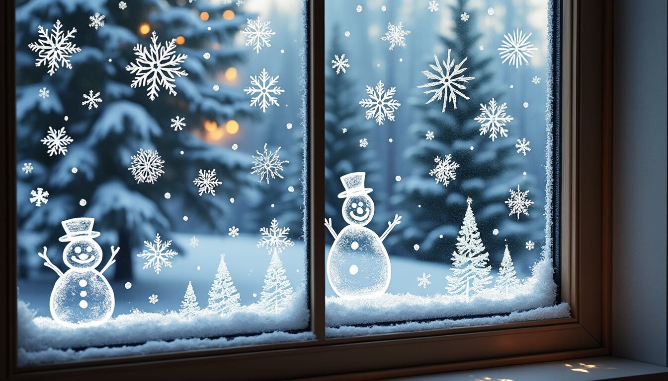 entdecken sie kreative wintermotive für fenster! mit kreidestiften gestalten sie kinderleicht individuelle dekorationen und bringen winterliche stimmung in ihr zuhause.